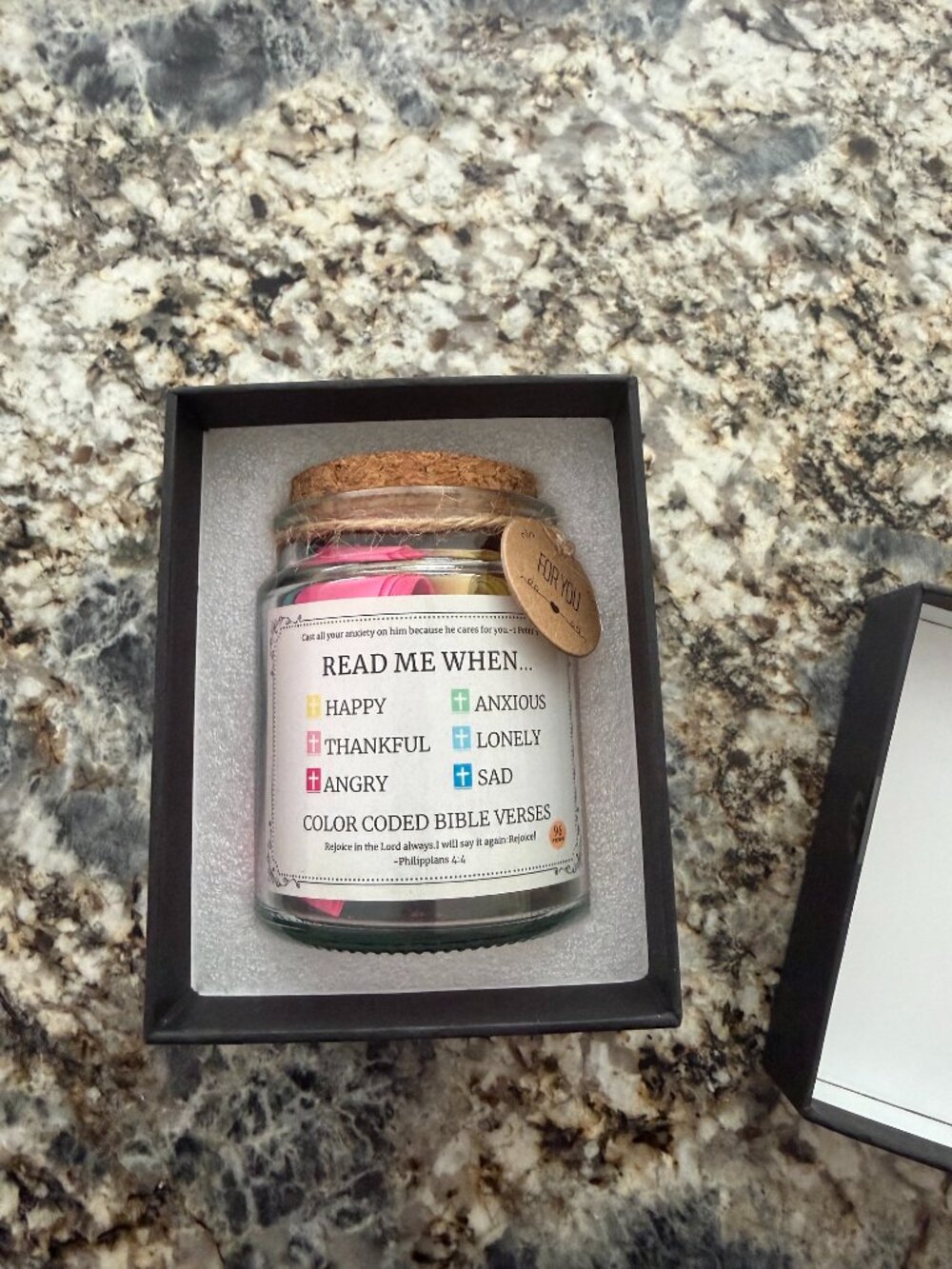 NIB Bible Verse Jar "Read Me When..."